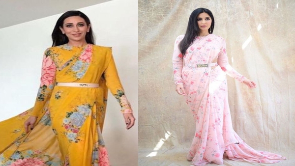 Trending Blouse Designs: Stylish Blouse of Floral Design with a Simple Saree