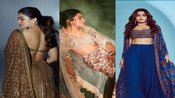 rashmika mandanna blouse design: style for sizzling look with stunning blouse designs of rashmika mandanna