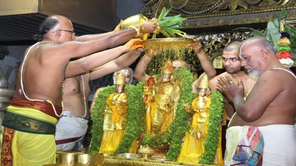 Annual Pavitrotsavam, Snapana Thirumanjanam in First Day in Tirumala in telugu
