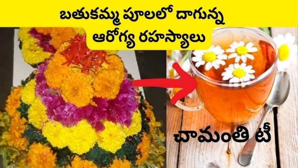 Bathukamma 2023: Bathukamma Flowers: Chamomile Flower and Chamomile Tea Health Benefits in telugu