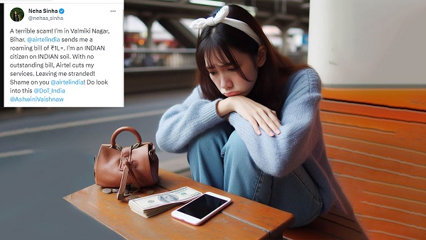 Delhi To Bihar Traveler got Rs.1 Lakh Roaming Charges