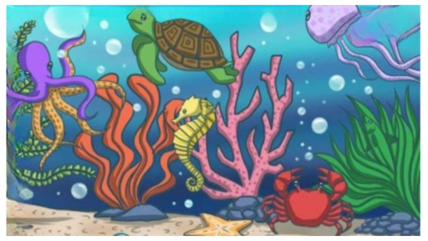 Optical illusion: Find the hidden fish