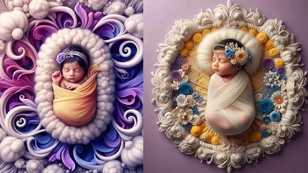 New Born Baby Photo shoot Ideas Created By AI