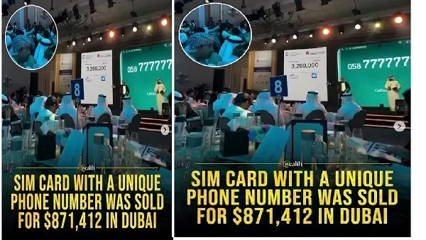 A Dubai man who bought a fancy SIM card for a huge amount
