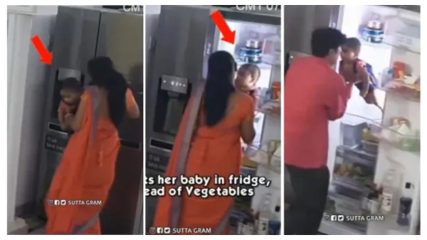 Woman Talking Over Phone Put Baby Inside Fridge