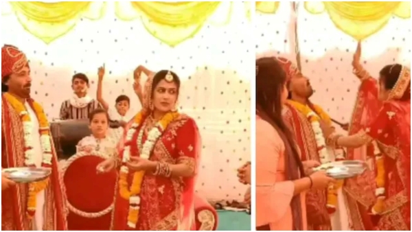 The bride broke the groom s cheek for not eating rasgulla in the wedding reception