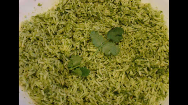 how-to-make-kotthimeera-rice-recipe-in-telugu