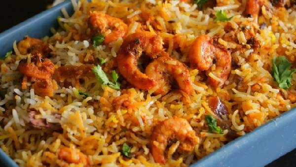 How to make prawns biryani recipe in telugu