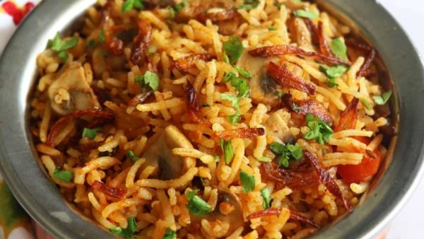 Mushroom Dum Biryani Recipe Mushroom Dum Biryani Recipe