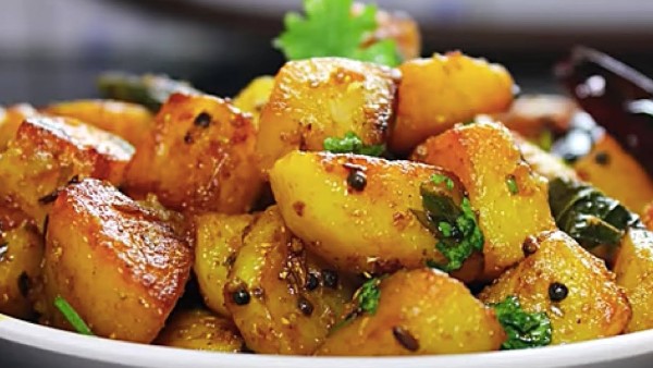How to make delicious aloo fry at home in telugu