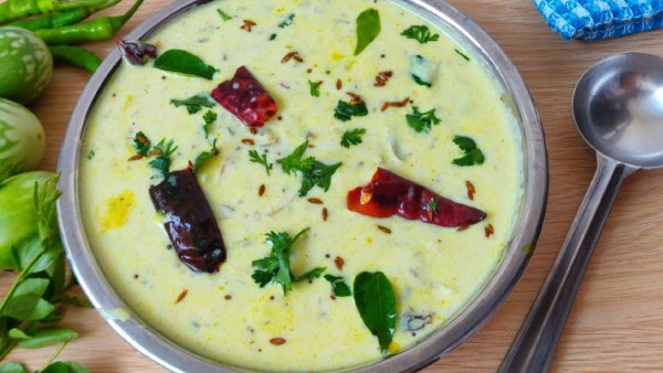 How to make kerala special bringal curd chutney at home