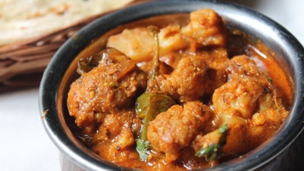 Cauliflower masala curry making process in telugu