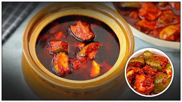 how to make perfect andhra special avakaya pachadi making process of mango pickle recipe in telugu