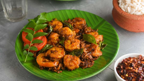How to make prawns fry for dinner at home in telugu