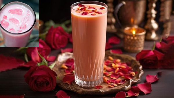 summer special recipe how to make rose milk in telugu