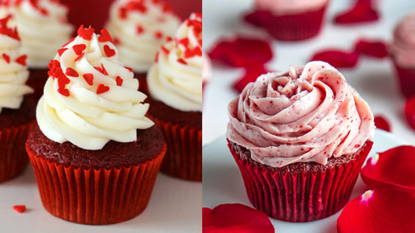 valentines day 2025 special red velvet cup cake recipe in telugu