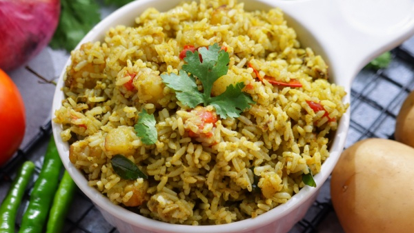 super healthy aloo rice made with leftover rice recipe in telugu super healthy aloo rice made with leftover rice recipe in telugu