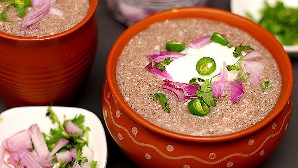 How to make ragi ambali for cooling body at home in telugu