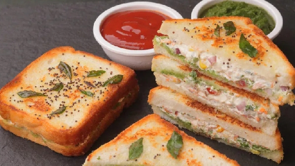 how to make dahi tadka sandwich recipe at home in telugu