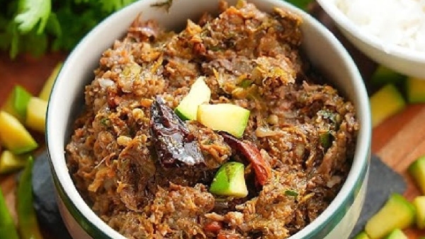 Tangy And Spicy Delight Homemade Green Chili Mango Roti Pachadi Recipe