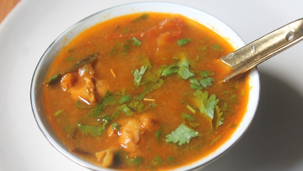 Most delicious chicken curry rasam making and recipe in telugu