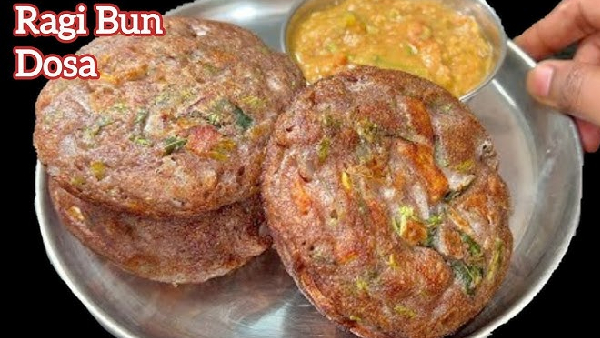 Best morning breakfast ragi bun dosa recipe in telugu