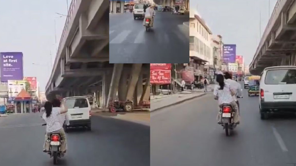 Wife Thrashes Husband With Slipper on Moving Bike in Viral Video