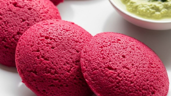 Healthy Breakfast Beetroot Idli Recipe in Telugu