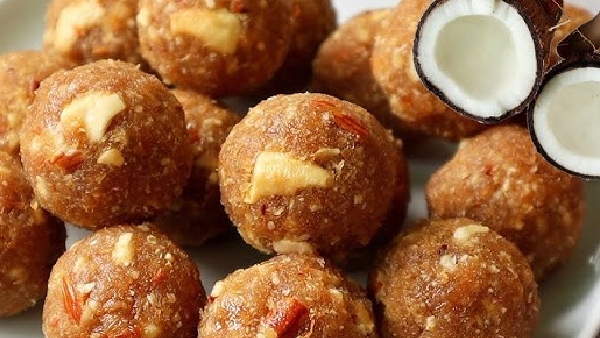 Juicy and Soft Coconut Jaggery Laddu Recipe in Telugu