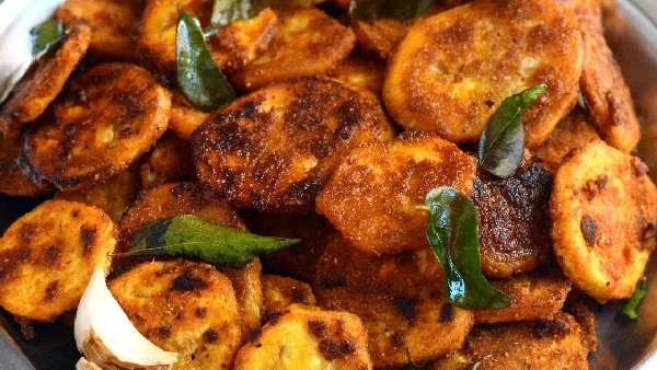 Raw Banana Fry recipe Try This Special Crunchy and Delicious Dish in telugu