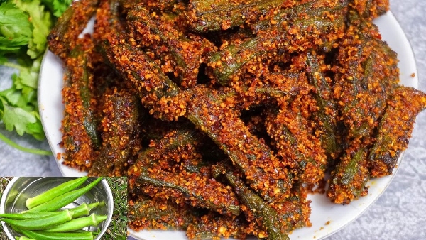 Bendakaya Vellulli Karam Fry Recipe in Telugu