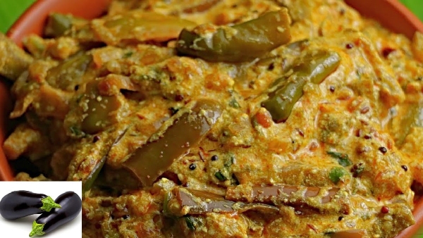 Super tasty vankaya perugu pulusu recipe in telugu