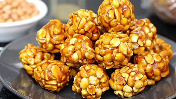 Power Packed Snack How to Make Peanut Laddoos Recipe in Telugu