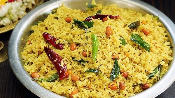 Temple Flavor at Home Iyengar Style Pulihora Recipe in Telugu