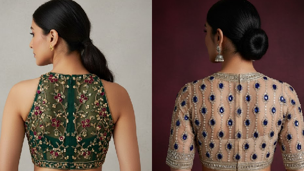 Plain Saree to Party Queen 5 Heavy Blouse Designs to Give Your Simple Saree a Grand Look Plain Saree to Party Queen 5 Heavy Blouse Designs to Give Your Simple Saree a Grand Look