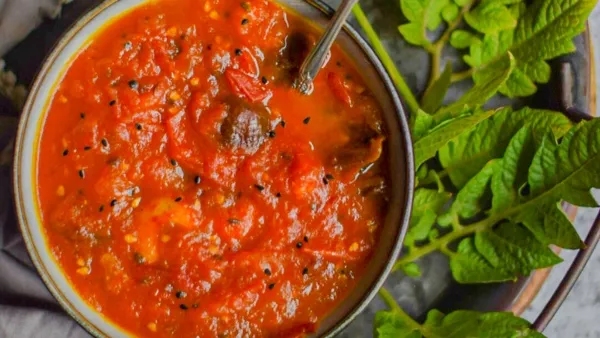 Creamy Dreamy and Delicious New Favorite Breakfast Side Dish Egg Tomato Chutney Recipe in Telugu