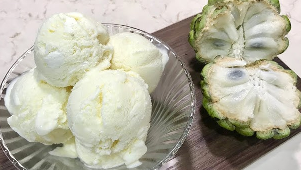 Top Tier Treat Easy Homemade Custard Apple Ice Cream Recipe in Telugu