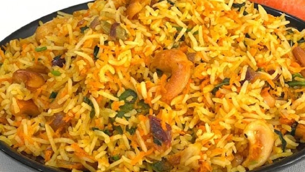 Quick Easy and Delicious Carrot Rice Recipe in Telugu