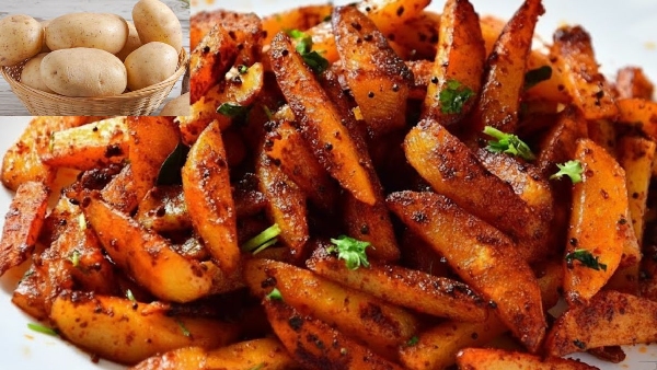 Crispy Spicy and Tasty Special Palli Karam Aloo Fry Recipe in Telugu