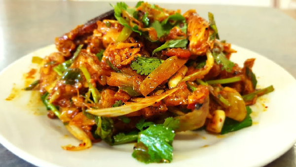 The Perfect Party Snack Nepali Chicken Cholia Recipe in Telugu