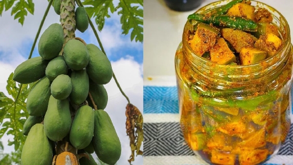 Grandma Secret Recipe Authentic Raw Papaya Pickle Recipe in Telugu