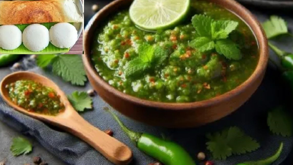 Bored of Regular Chutneys Try This Spicy Green Chilli Pachadi for Idli and Dosa Recipe in Telugu
