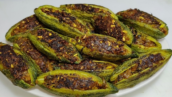 Super Easy Super Tasty North Indian Style Kakarakaya Bharta Step by Step Recipe in Telugu