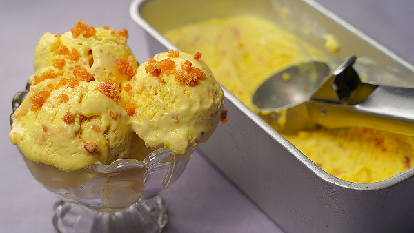 Butterscotch Ice Cream at Home Delicious Preservative Free Recipe in Telugu