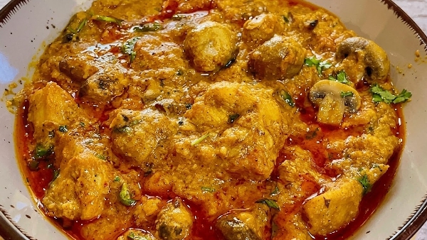 Weekend Special Mushroom Chicken Masala Recipe in Telugu Taste it Once Crave it Forever