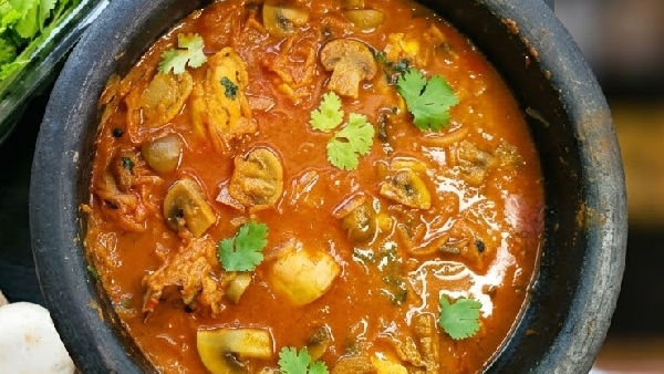 Weekend Special Mushroom Chicken Masala Recipe in Telugu Taste it Once Crave it Forever