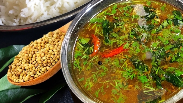 Refreshing Healthy Hotel Style Dhaniya Rasam Recipe for this summer
