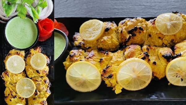 Tangy Juicy Spicy Lemon Chicken Tikka Recipe in Telugu Make Restaurant Style Starter at Home