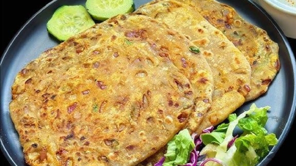 Bored of Regular Breakfast Try This Delicious Onion-Peanut Stuffed Paratha Recipe in Telugu