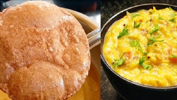 Ragi Poori With Onion Masala Tasty Healthy Weight Loss Friendly Breakfast Recipe in Telugu